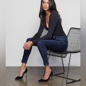 Good American High Rise Good Legs Dark Wash Skinny Jeans Women's Size 27